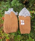 Knitted Gloves Hand Warmers Thick Winter Gloves One Size Adult Handmade Gift