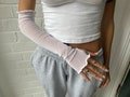 Mesh Fingerless Gloves Black Lace Red Purple Pink Fingerless Gloves Arm CoversOperaGloves festival