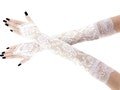 Women gloves extra long bridal wedding dloves white lace gloves over elbow bridal opera womens lace arm sleeves romantic formal gloves