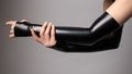 Halloween Black Long Latex Gloves Mitts Female Hand Accessory Costume Outfit Clothing