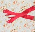 Red Premium Quality 23" Extra Long Color Silky Satin Opera Length Wedding Rave disco 70s Hen do Dance Drag Evening Party Halloween Costume
