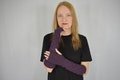 READY TO SHIP Knitted alpaca burgundy arm warmers Knitted warm gloves Long hand warmers for women Knitted wool arm warmers Wrist warmers