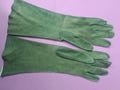 Mid Century long Lincoln Green doeskin gauntlets