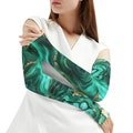 A Pair Malachite Themed Cooling Arm Sleeves Arm Cover for UV Sun Protection Gifts