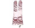 Vintage Unused 1990s Gloves Pink Satin Nylon Spandex One Size