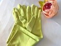Vintage Gloves/Hong Kong Three Quarter Gloves/Sunny Driver Protect/7  1/2 Size Gloves/Vintage Picnic/Sunny Fair Event/Travel Gloves/Her Gift