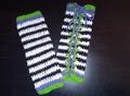 Beetlejuice Inspired Fingerless Gloves/ Corset Strap Up Gloves/ Handmade to order/ Halloween/ Costume
