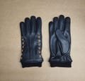 handmade Sheep Leather Touchscreen with black fur lined gloves Gift for Him
