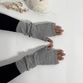 Baby Alpaca Long Slouchy Fingerless Gloves, Womens Casual Gloves