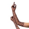 Leopard print gloves, Animal print gloves, Fashion accessories gloves