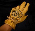 Liecha Custom Pattern Harley Motorcycle Gloves - Personalized Doodle Gardening Gloves - Graffiti Art Mens Spring Autumn
