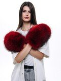 Winter Fur Gloves  Real Fur Mittens Women  Winter Arm Warmers Men Hand Warmers