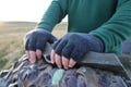 Men?s 100% Pure Cashmere Fingerless Gloves