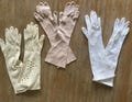 Vintage long gloves, lot of 3 pairs of gloves, 1950?s small gloves, small long gloves size small, vintage white gloves, costume gloves