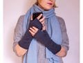 Cashmere merino fingerless gloves with thumb, gentle arm warmers. Christmas birthday gift for friend, mom, wife, for yourself.  Choose color