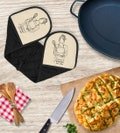 Personalized Double Oven Mitt for Mom - Kitchen Gift for Cooking Enthusiast - Customized Cooking Accessory