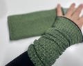 Arm warmers cuffs wrist warmers muff knit green dark ornament blue fleece winter lined