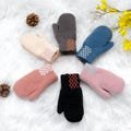 Winter Kids Mitten, Fleece Lined Children Mitten with String, Fleece Lined Warm Gloves, Soft  Ski Boys Girls Gloves, 4 to 8 year old Gloves
