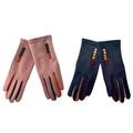 Navy Gloves / Suede Effect Gloves / Pink Gloves / Navy Buttons Multicolours Finger Gloves / Pink Multicolours Finger Gloves / Winter Gloves