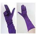 1950s Designer 'Gant Neyret Paris' Long Purple Satin Gloves * Rich Royal Purple Satin Gloves * Vintage Long Purple Ballgloves