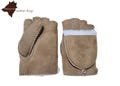 Half Finger Lambskin Glove-Muffs with Coverage for Men