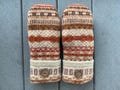 Sweater Mittens - Wool Mittens from recycled sweaters - Gift for her - brown - orange - tan - upcycled felted sweater mittens - Mitts