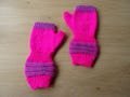 Children's Pink Fingerless Gloves, Pink Girls Fingerless Gloves, Bright Pink Fingerless Gloves for Kids, Kids Fingerless Gloves, Arm Warmers