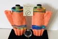 Children?s fingerless gloves, Tangerine junior gloves, Hand knitted gloves,