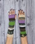 LIMITED EDITION- 356No- Blue arm warmers -Gift for girlfriend - Fall fashion gloves - Fingerless gloves mittens - Knit winter hand warmers