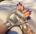 Handmade Crochet Fingerless Gloves ? Cozy and Stylish Winter Accessories ? Chunky Warm Crochet Wrist Warmers