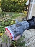 Crochet Shark Fingerless Gloves