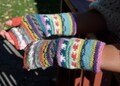 Lukla Fingerless Handwarmer, winter gloves with Fleece Lining, Comfy and Warm. Fleece lined Gauntlets.
