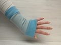 Blue Cashmere Wristwarmer- Light Turquoise Blue. Upcycled.