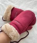 Dark Red Mittens, Ladies Gloves, Mittens, Winter Mittens, Winter Accessories, Faux Fur Mittens, Women's Accessories, Winter Gif