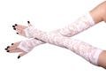 Extra long gloves white cream lace fingerless gloves wedding gloves bridal gloves over elbow womens arm sleeves whole plus size available