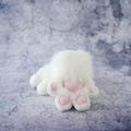 White fursuit paw gloves, furry gloves, puppy kitty animal Cosplay paw with Squeak, gift for teenagers, Halloween Birthday gift, pet play