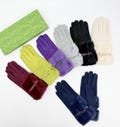 Women Gloves Ladies Plain Colours Gloves Touch Screen Gloves Winter Warm Soft Fur Trim One Size New