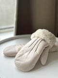 FUR Lined Gloves,Gloves UNISEX,Womens Leather Gloves,Blask Leather gloves,gift for girls,mom,mother day,Long Gloves,Classic Gloves