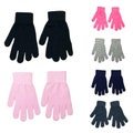 Boys Girls Gloves Winter Warm Magic Gloves Stretch Unisex Teen School Knitted Gloves Age 8 - 12