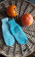 Warm mittens. Hand knitted. Mittens for children.
