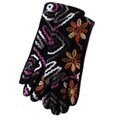 Women's Embroidered Touch Screen Winter Gloves Warm Fashion Hand Warmer