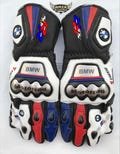 BMW S1000RR Motorbike Racing Leather Gloves - Made In Genuine Cowhide Leather - Free Shipping