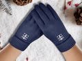 Monogram Gloves Personalized Genuine Leather Suede Custom Name Gloves Touch Screen Gender Neutral Glove Christmas Gift Birthday Gifting Idea