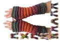 Knit fingerless gloves arm warmers