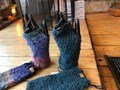 BEAUTIFUL Handmade natural fiber fingerless gloves/wrist-warmers super soft and luxurious to keep your hands warm on drafty indoor days.