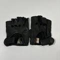 Vintage Womens Churchill Black Leather Cutoff Riding Biker Motorcycle Gloves XS