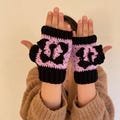 Crochet Butterfly Fingerless Gloves, Granny Square Knit Arm Warmers, Big sister gift knit gloves, Trending now gifts for girlfriend