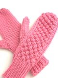 READY TO SHIP ~ Handmade Bulky Weight Women's Knit Mittens ~ Pink ~ Acrylic