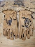 Custom Tattoo Gloves, Hand Drawn Illustrations, for Wild Souls & Rebels. Classic and Vintage motorcycles, triumph, caferacers, chopper etc