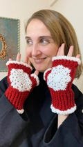 crochet winter gloves